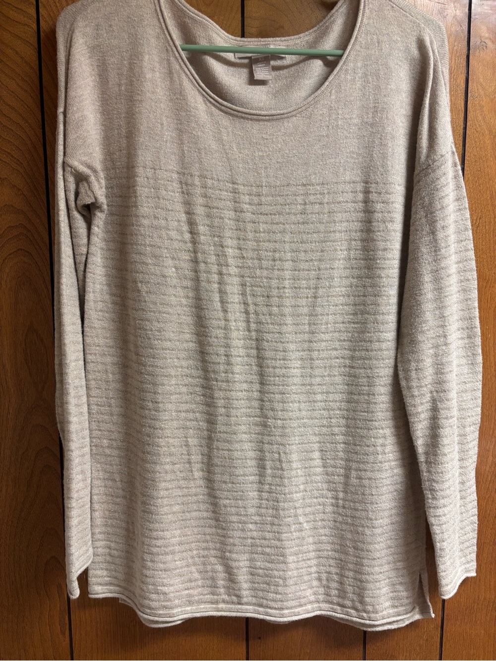 Banana Republic Cream Ribbed Crewneck Sweater